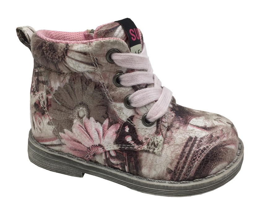 Розовые ботинки B&G для девочки LD180-402